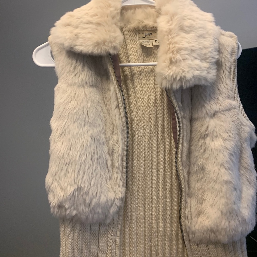 Order canceled-Vintage Genuine rabbit fur vest